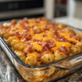 Cheesy Bacon Cheeseburger Tater Tot Casserole