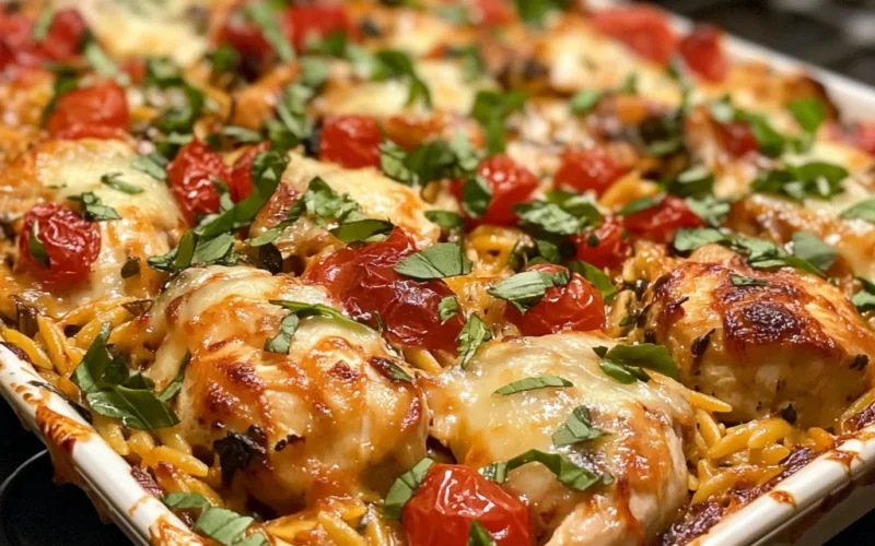Orzo Tuscan Chicken Bake