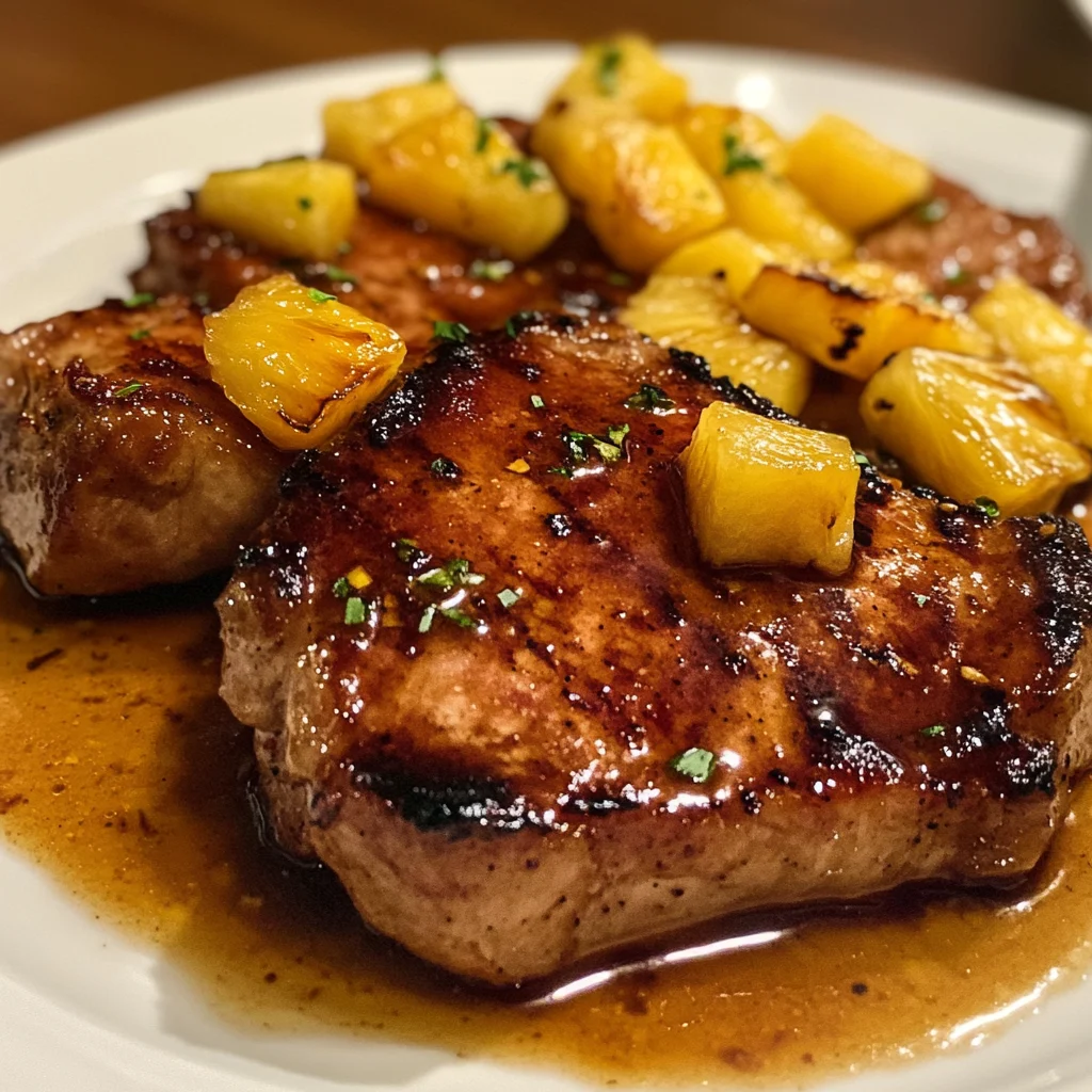 Brown Sugar Pineapple Pork Chops