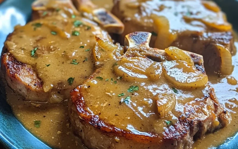 Slow Cooker Smothered Pork Chops