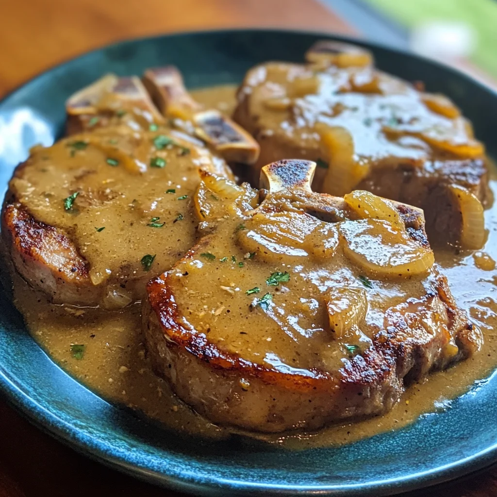 Slow Cooker Smothered Pork Chops