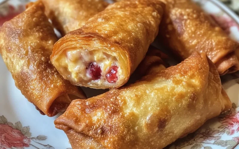 Air Fryer Cherry Cheesecake Egg Rolls