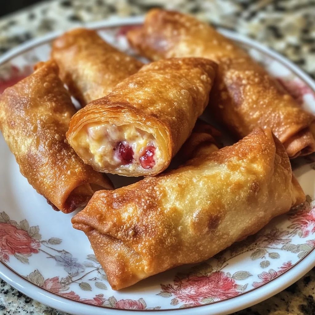 Air Fryer Cherry Cheesecake Egg Rolls