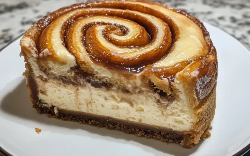 Cinnamon Roll Honeybun Cheesecake