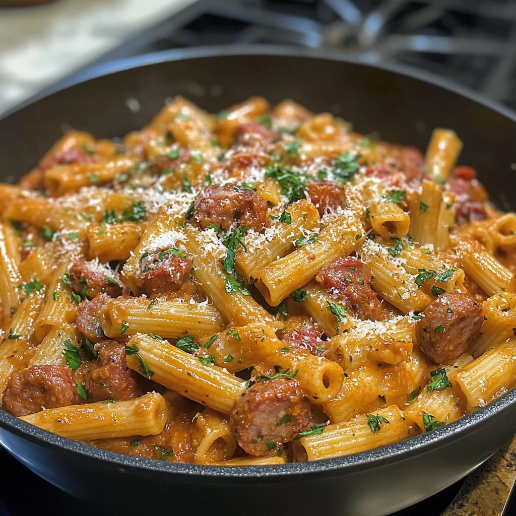 One Pot Smoked Sausage Pasta