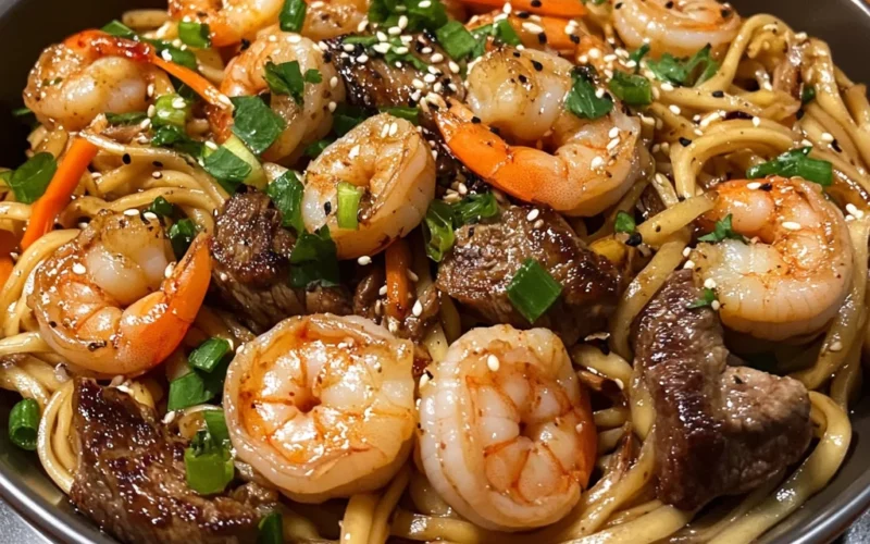 Shrimp & Teriyaki Steak Noodles