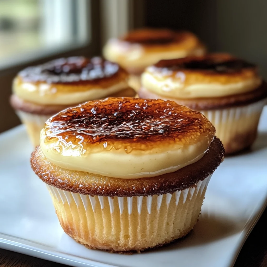 Creme Brûlée Cheesecake Cupcakes